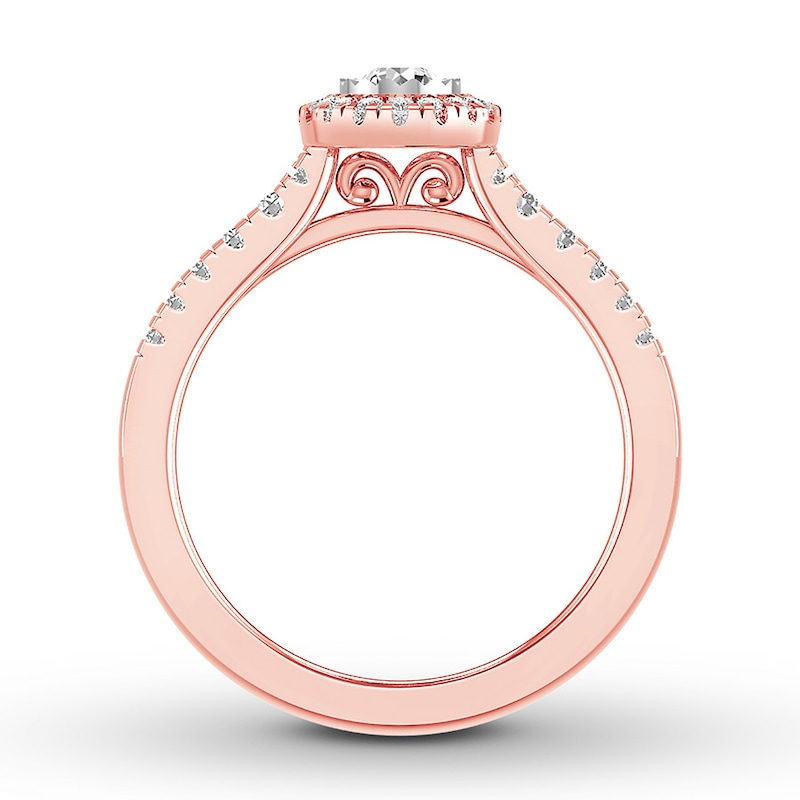 Diamond Engagement Ring 1/2 Carat tw 10K Rose Gold