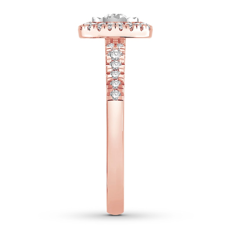 Main Image 3 of Now + Forever Diamond Engagement Ring 1/2 Carat tw 10K Rose Gold