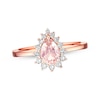 Thumbnail Image 0 of Morganite Engagement Ring 1/4 ct tw Diamonds 14K Rose Gold