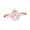 Thumbnail Image 1 of Now + Forever Morganite Engagement Ring 1/4 ct tw Diamonds 14K Rose Gold