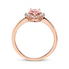 Thumbnail Image 1 of Morganite Engagement Ring 1/4 ct tw Diamonds 14K Rose Gold