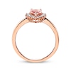 Thumbnail Image 2 of Now + Forever Morganite Engagement Ring 1/4 ct tw Diamonds 14K Rose Gold