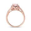 Thumbnail Image 1 of Morganite Engagement Ring 3/8 ct tw Diamonds 14K Rose Gold