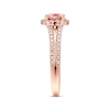 Thumbnail Image 3 of Morganite Engagement Ring 3/8 ct tw Diamonds 14K Rose Gold