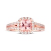 Thumbnail Image 3 of Morganite Engagement Ring 3/8 ct tw Diamonds 14K Rose Gold