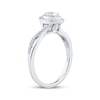 Thumbnail Image 1 of Diamond Engagement Ring 1/2 ct tw Pear & Round 14K White Gold