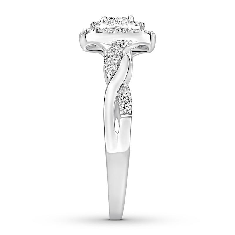 Main Image 3 of Now + Forever Princess-cut Diamond Engagement Ring 3/4 carat tw 14K White Gold