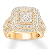 Round-cut Diamond Engagement Ring 2 carats tw 14K Yellow Gold