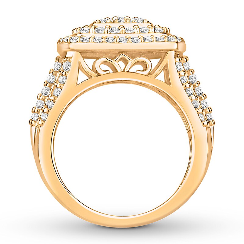 Round-cut Diamond Engagement Ring 2 carats tw 14K Yellow Gold