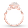 Thumbnail Image 1 of Multi-Stone Princess-cut Diamond Engagement Ring 3/4 carat tw 14K Rose Gold