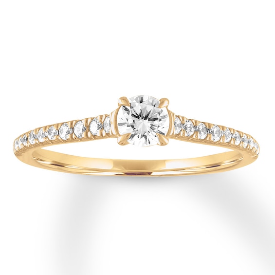 Now + Forever Diamond Engagement Ring 1/2 carat tw Round-cut 14K Yellow Gold