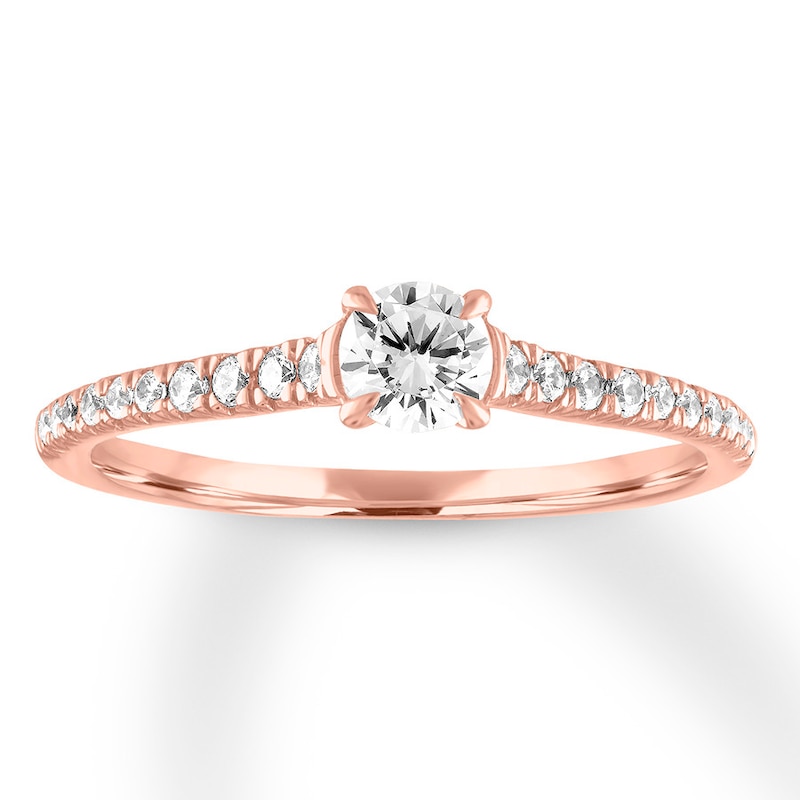 Main Image 1 of Now + Forever Diamond Engagement Ring 1/2 carat tw Round-cut 14K Rose Gold