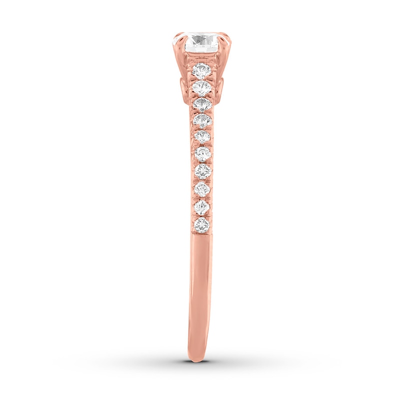 Main Image 3 of Now + Forever Diamond Engagement Ring 1/2 carat tw Round-cut 14K Rose Gold