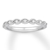 Thumbnail Image 0 of Diamond Wedding Band 1/10 ct tw Round-cut 14K White Gold