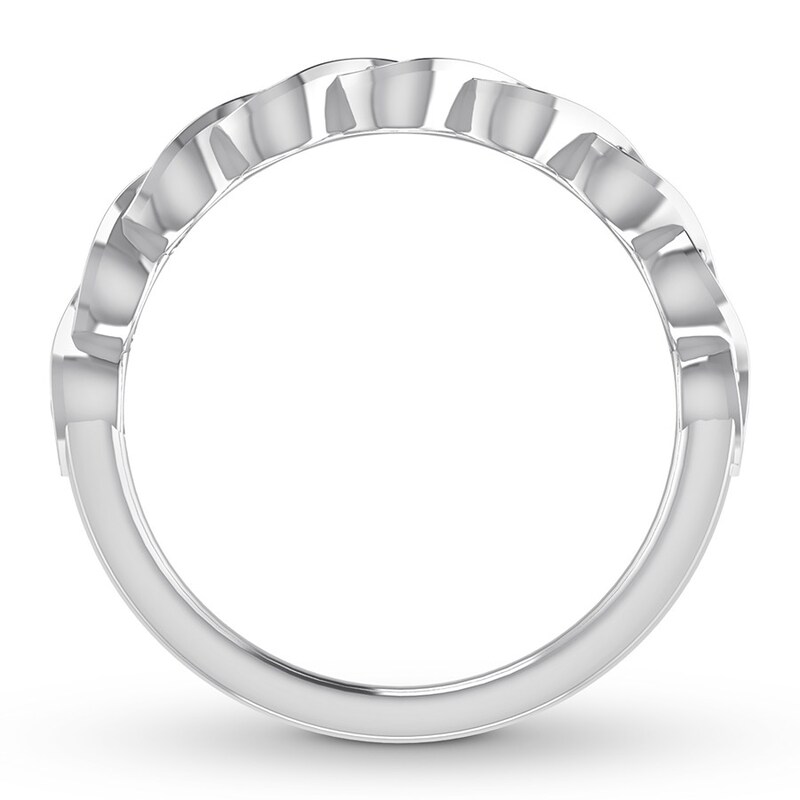 Diamond Wedding Band 1/10 ct tw Round-cut 14K White Gold