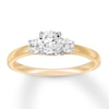 Thumbnail Image 1 of Now + Forever Three-Stone Diamond Ring 5/8 ct tw Round-cut 14K Two-Tone Gold