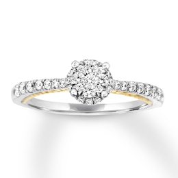 Now + Forever Diamond Engagement Ring 5/8 ct tw Round-cut 14K Two-Tone Gold