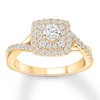 Thumbnail Image 0 of Diamond Engagement Ring 3/4 ct tw Round-cut 14K Yellow Gold
