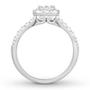 Thumbnail Image 1 of Diamond Engagement Ring 3/4 ct tw Princess & Round 14K White Gold