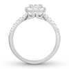 Thumbnail Image 2 of Now + Forever Diamond Engagement Ring 3/4 ct tw Princess & Round 14K White Gold