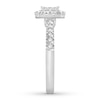 Thumbnail Image 3 of Now + Forever Diamond Engagement Ring 3/4 ct tw Princess & Round 14K White Gold