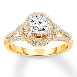 Now + Forever Diamond Engagement Ring 1 Carat tw Round 14K Yellow Gold