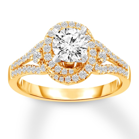 Now + Forever Diamond Engagement Ring 1 Carat tw Round 14K Yellow Gold