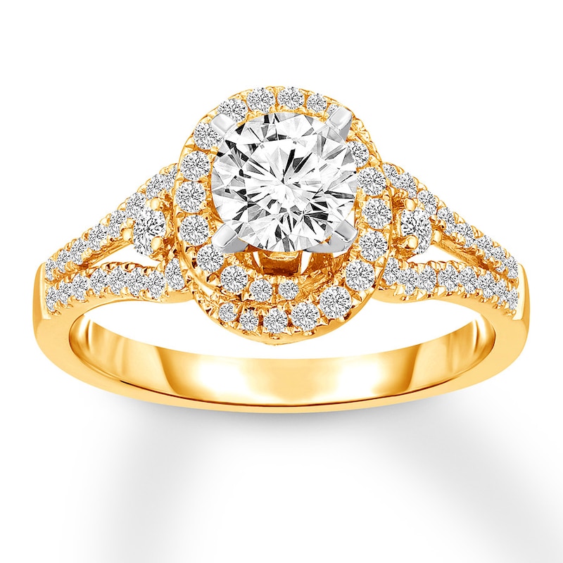 Diamond Engagement Ring 1 Carat tw Round 14K Yellow Gold