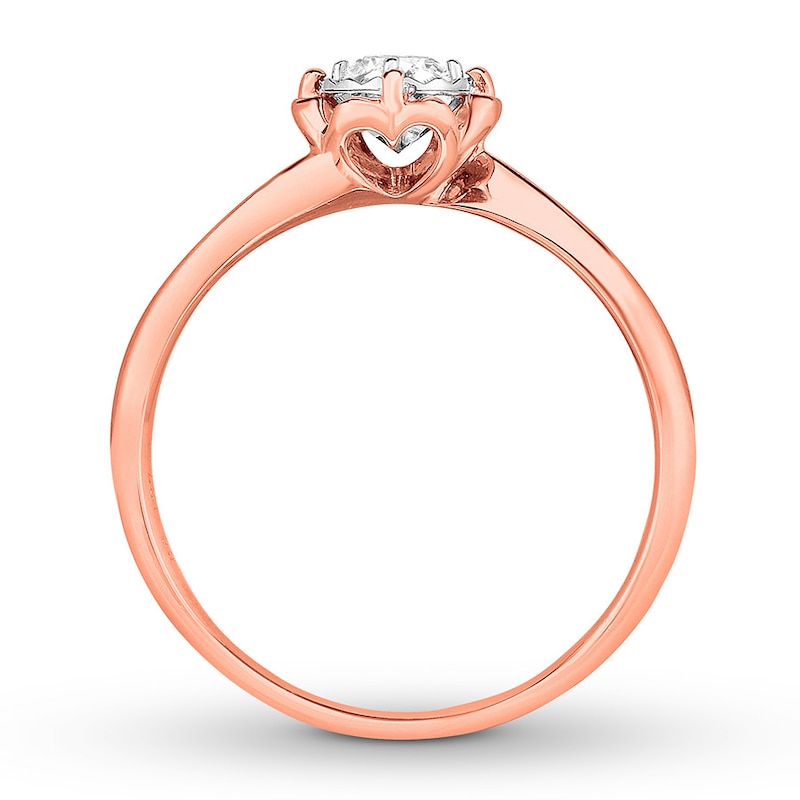 Main Image 2 of Now + Forever Round Diamond Engagement Ring 1/5 ct tw 14K Rose Gold (I/I2)