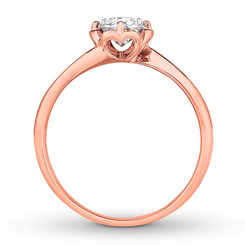 Round Diamond Engagement Ring 1/5 ct tw 14K Rose Gold (I/I2)