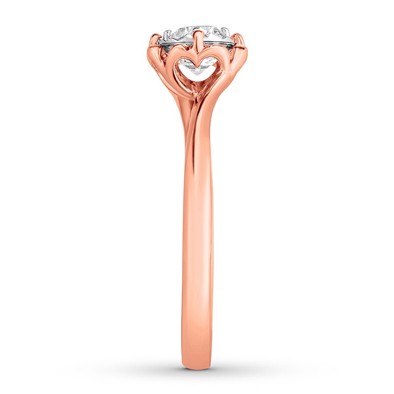 Main Image 3 of Now + Forever Round Diamond Engagement Ring 1/5 ct tw 14K Rose Gold (I/I2)