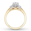 Thumbnail Image 1 of Three-Stone Diamond Ring 1-1/3 ct tw Round-cut 14K Yellow Gold