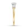 Three-Stone Diamond Ring 1-1/3 ct tw Round-cut 14K Yellow Gold