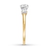 Thumbnail Image 2 of Three-Stone Diamond Ring 1-1/3 ct tw Round-cut 14K Yellow Gold