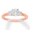 Thumbnail Image 0 of Three-Stone Diamond Ring 1-1/3 ct tw Round-cut 14K Two-Tone Gold