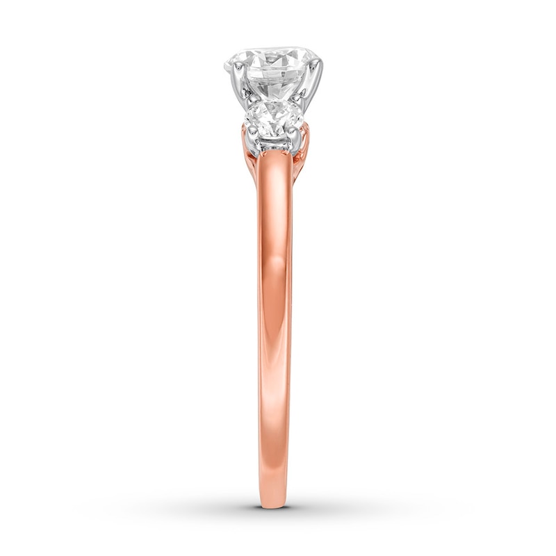 Three-Stone Diamond Ring 1-1/3 ct tw Round-cut 14K Two-Tone Gold