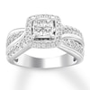 Thumbnail Image 1 of Now + Forever Multi-Stone Princess-cut Diamond Engagement Ring 1 ct tw 14K Gold