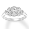 Round-cut Diamond Engagement Ring 3/8 ct tw 14K White Gold