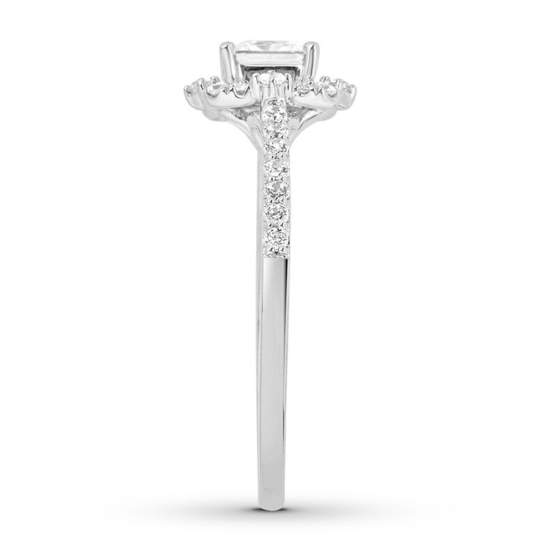 Princess-cut Diamond Engagement Ring 3/4 ct tw 14K White Gold