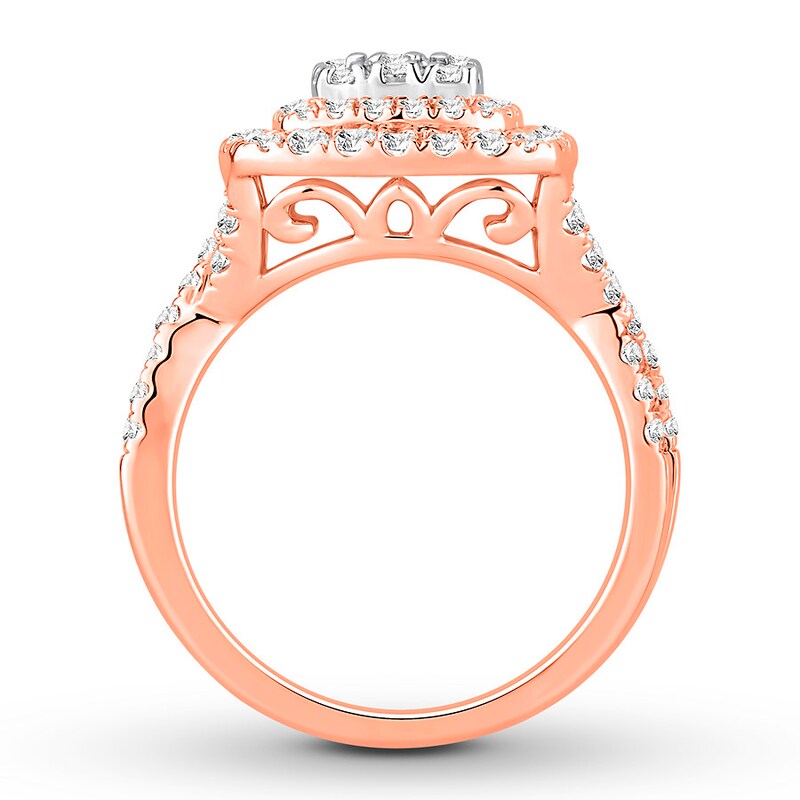 Diamond Engagement Ring 1-1/4 ct tw Round-cut 14K Rose Gold