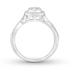 Thumbnail Image 1 of Diamond Engagement Ring 1/2 ct tw Princess-cut 14K White Gold