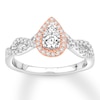 Thumbnail Image 0 of Diamond Engagement Ring 1/2 ct tw Round-cut 10K Two-Tone Gold