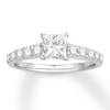 Thumbnail Image 1 of Now + Forever Princess-cut Diamond Engagement Ring 1-1/8 ct tw 14K White Gold