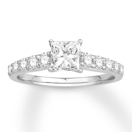 Now + Forever Princess-cut Diamond Engagement Ring 1-1/8 ct tw 14K White Gold