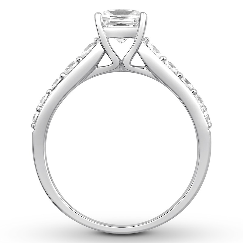 Main Image 2 of Now + Forever Princess-cut Diamond Engagement Ring 1-1/8 ct tw 14K White Gold