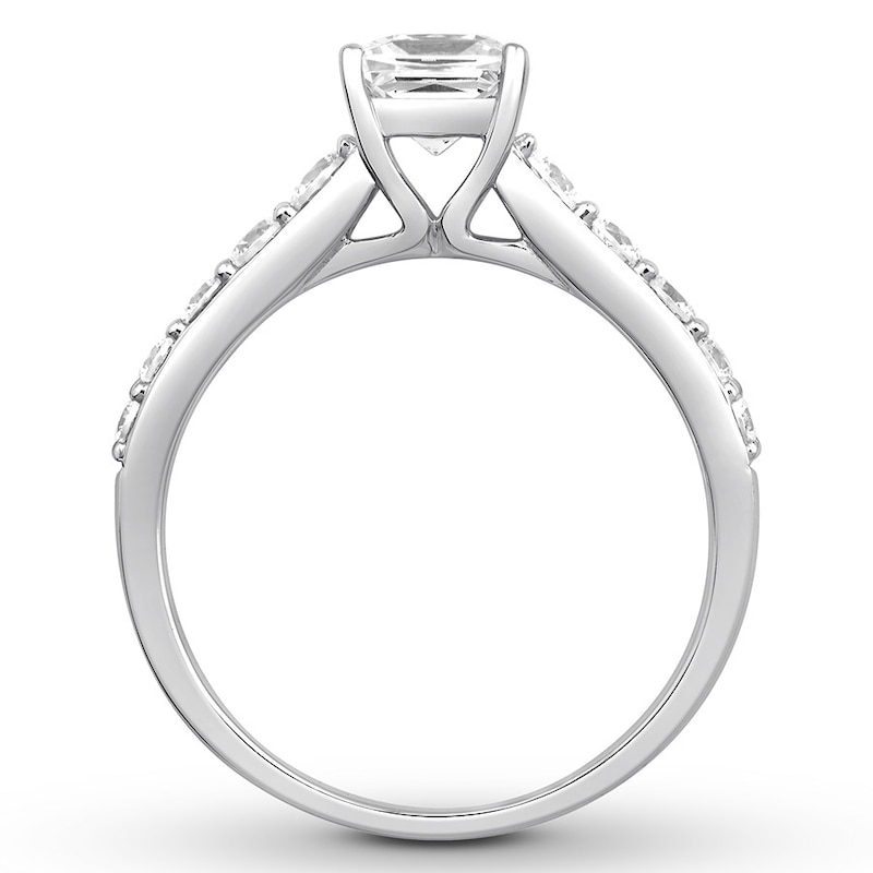 Princess-cut Diamond Engagement Ring 1-1/8 ct tw 14K White Gold