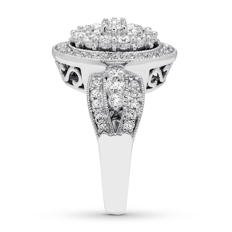 Diamond Engagement Ring 1-1/2 ct tw Round-cut 14K White Gold