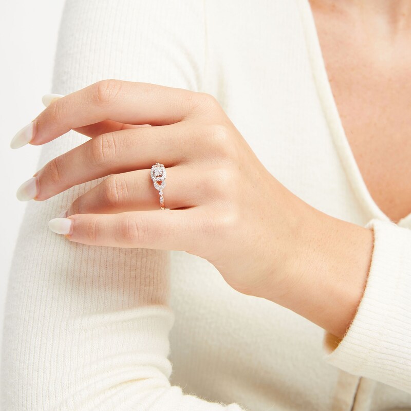 Main Image 2 of Now + Forever Diamond Engagement Ring 1/4 ct tw Round-cut 10K Rose Gold