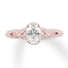 Thumbnail Image 0 of Diamond Engagement Ring 7/8 ct tw Oval & Round 14K Rose Gold
