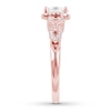Thumbnail Image 3 of Now + Forever Diamond Engagement Ring 7/8 ct tw Oval & Round 14K Rose Gold